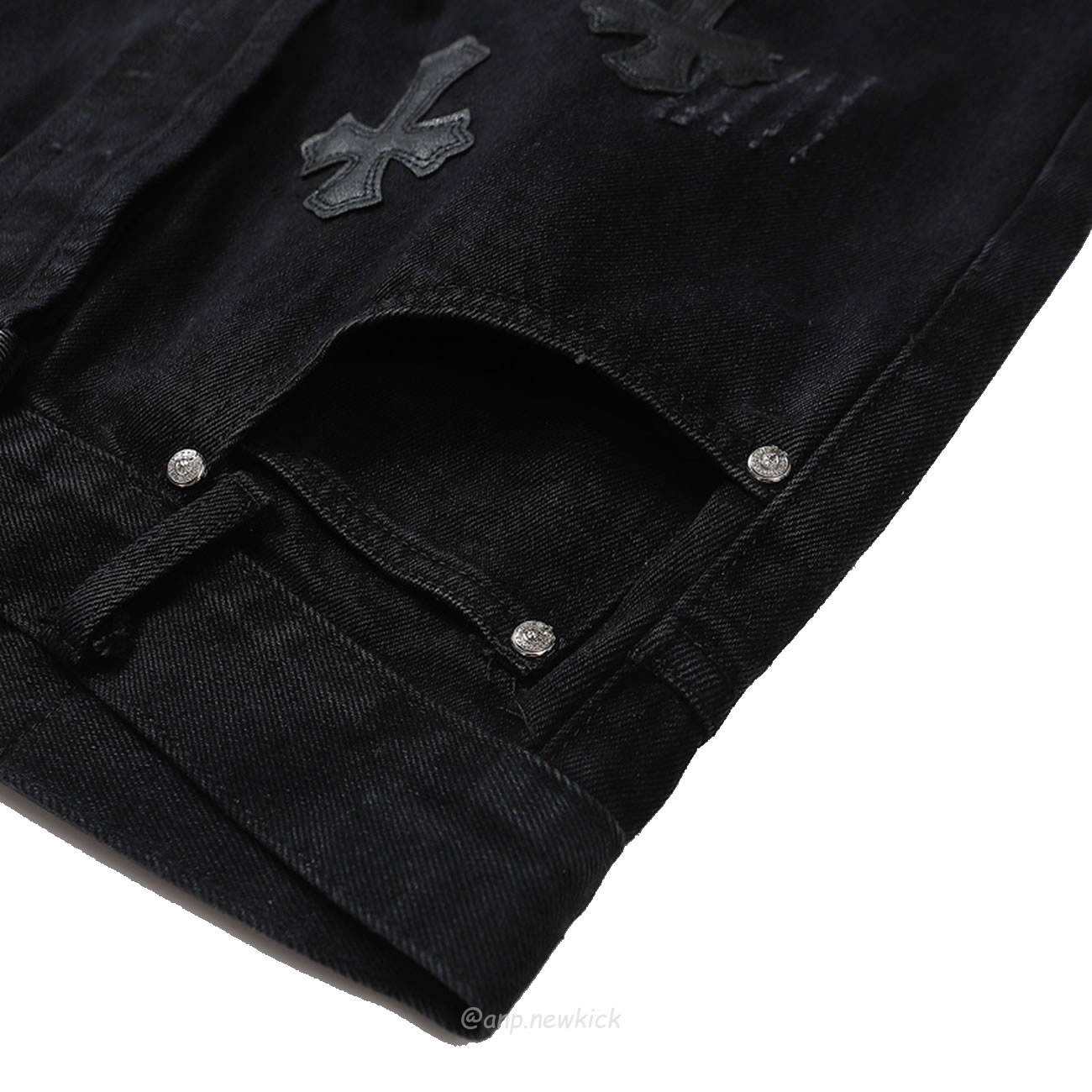 Chrome Hearts Black Cross Jeans (8) - newkick.org